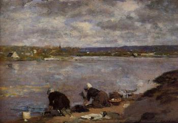 Eugene Boudin : Laundresses on the Bankes of the Touques III